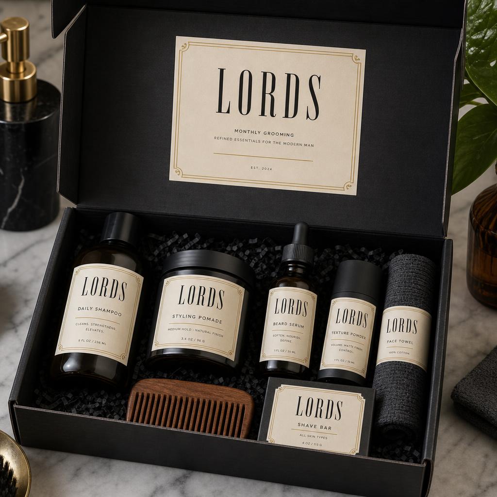 The Lords Monthly Box — luxury grooming subscription