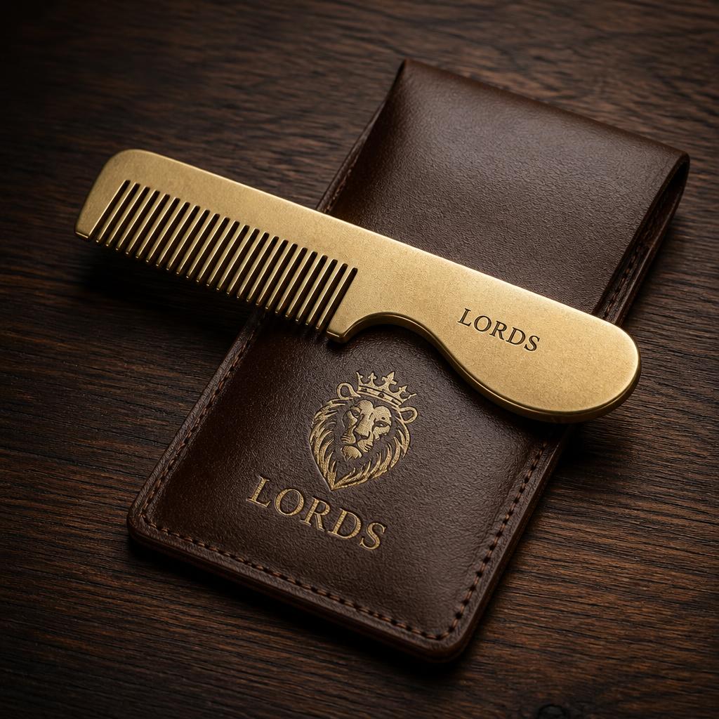 Brass Mustache Comb